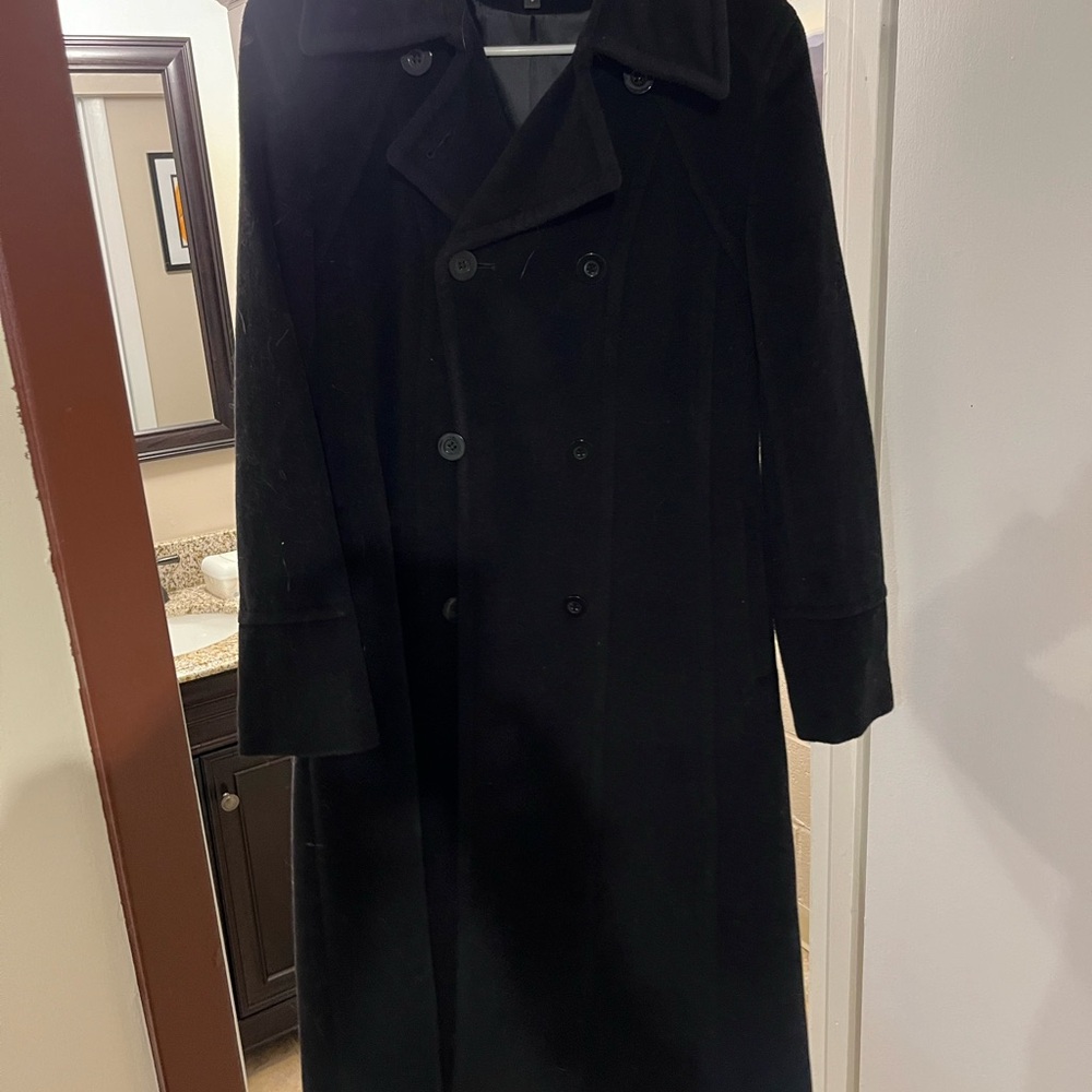Jones New York women’s black long pea coat